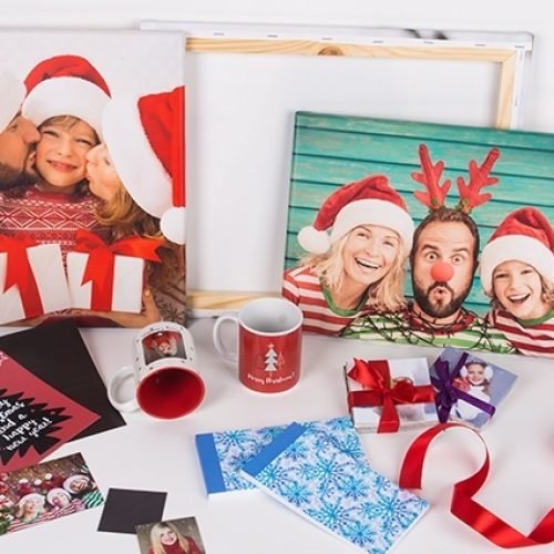 Quick, personalised gifts on a table.